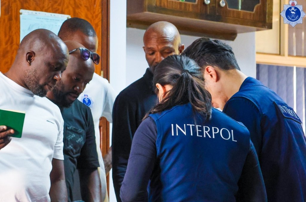 Interpol officers during Operation First Light enforcement work